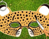 Jaguar, Printable PDF Childrens Party Mask, Halloween Mask,