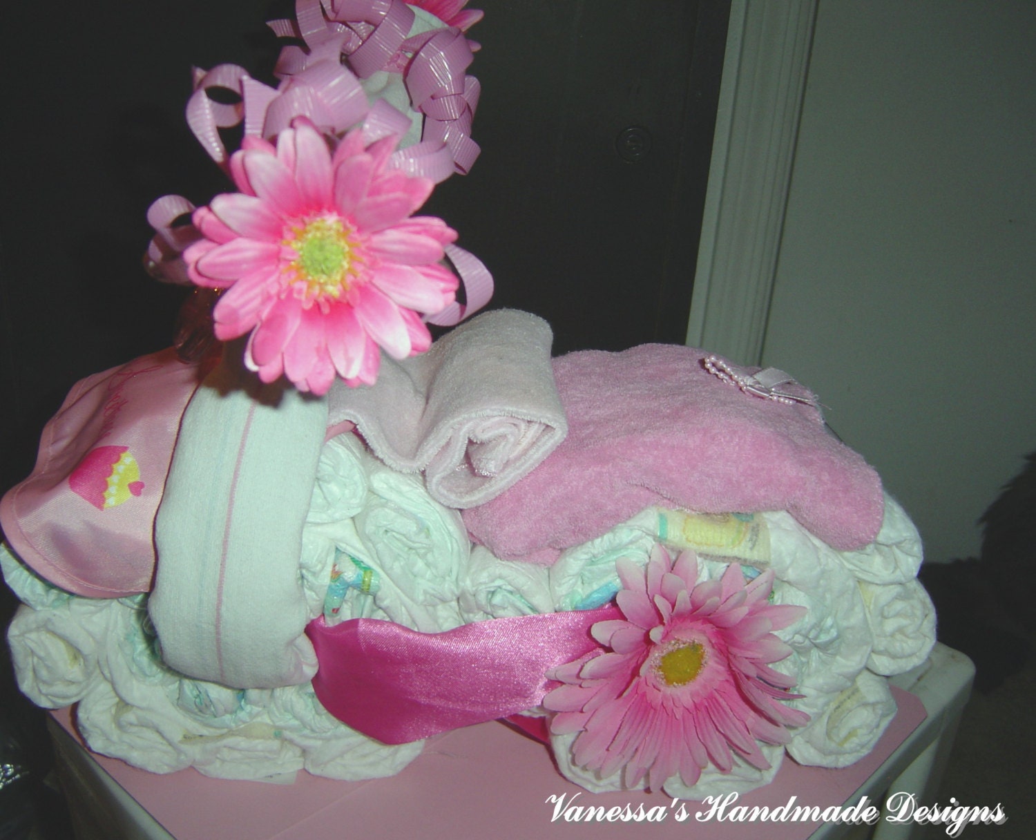 Motorcycle Diaper Cake Baby Shower Gift  MADE TO ORDER