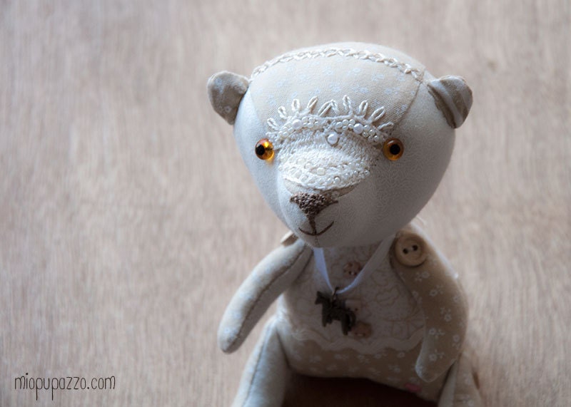 Handmade Artist Teddy Baby Bear Biscuit
