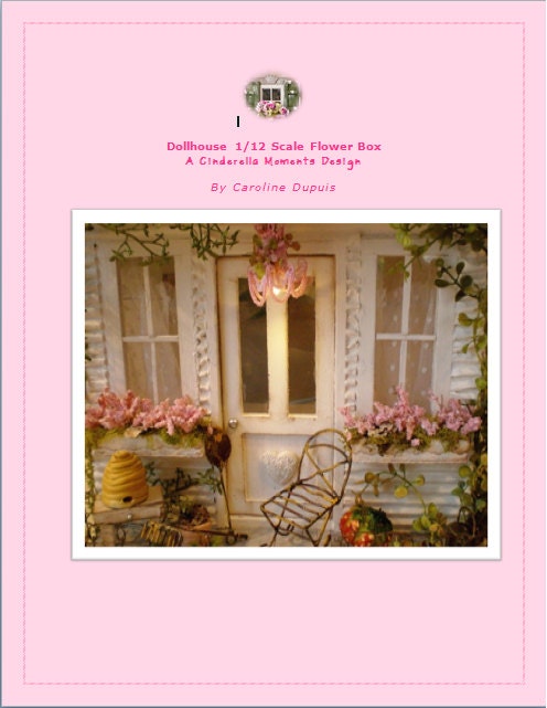 PDF Dollhouse Window Box 1 Inch Scale  - PDF