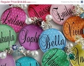 SUMMER SALE - Dotty Fun PERSONALIZED Name Necklace - Birthday Gift Wedding Favor