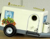 Cool Trailer Birdhouse, Hand Made, Hand Painted for the Wild Birds