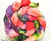 Wool Roving Hand Dyed Merino Combed Top Spinning or Felting Fiber - 4 oz - LADIES NIGHT