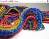 INVENTORY SELL DOWN Fruity Rainbow, Handspun, Navajo Plied Yarn with Shetland Wool, Over 115 Yards