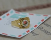 Vintage Style Ring, Adjustable Ring,  Gold Ring