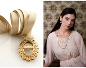 Wedding Accessories, Bridesmaid Gold Skinny Belt With Oval Gold Buckle, faux leather Belt