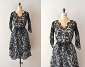 vintage 1950s dress / 50s lace dress / Nuova Ragazza