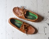 leather deck shoes / leather topsiders / Bass oxfords