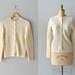 cable knit sweater / cream cardigan / Vanilla Milk cardi