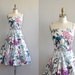 vintage 50s dress / floral 1950s dress / Roman Holiday dress