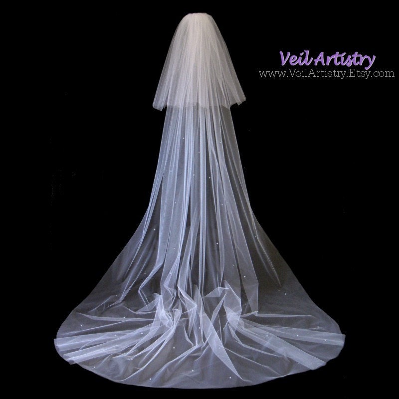 Bridal Veil Classic Veil 2 Tier Veil Cathedral by VeilArtistry