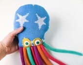 Octopus Plush Recycled Fabric Toy Doll Babies Quirky Bizarre Stars