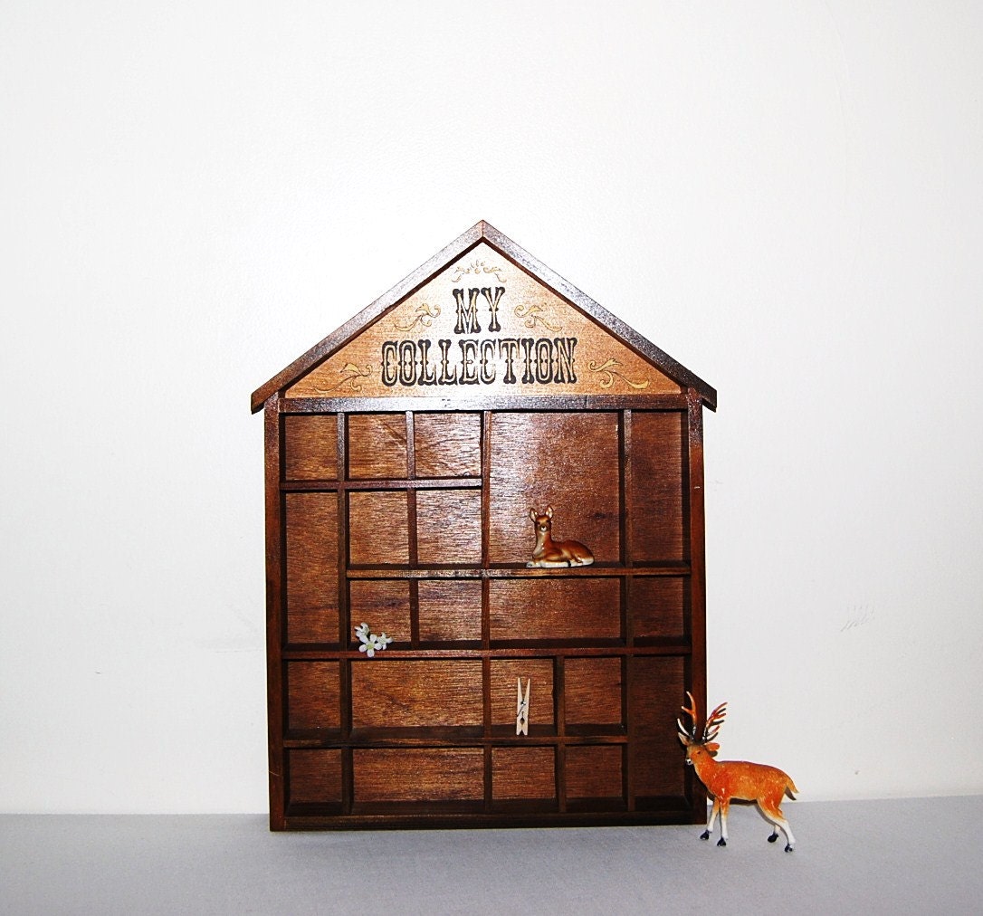 Vintage Wood Curio Case