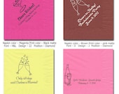 Wedding Shower Napkins Bachelorette Beverage Personalized Wedding Cocktail Napkins Champagne Examples only