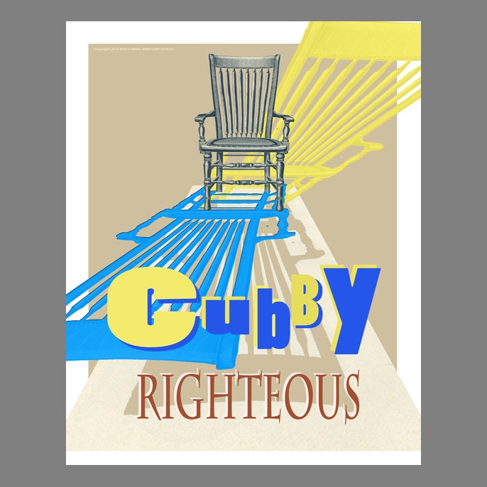 Limited Edition Digital Graphic Artwork - CUBBY RIGHTEOUS Hipster-Limited 16 x 20