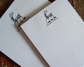 Personalized for Dad Stag NotePads with Monogram Fathers Day Woodland Forest Cabin Country Chic Handmade Note Pads Set 2