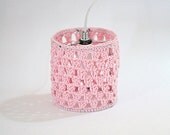 Crochet lighting pink crochet hanging lighting crochet lamp