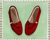 Red TOMS-Print of an Original Acrylic Painting