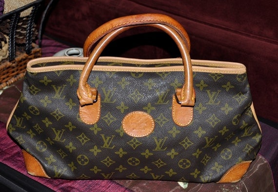 Items similar to Vintage 1980s Faux Louis Vuitton Handbag / Designer Purse on Etsy