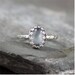 Aquamarine Sterling Silver Ring - Raw Blue Gemstone Ring - March Birthstone Ring - Stacking Ring