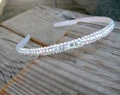 Clear AB Rhinestone Encrusted Thin Skinny Headband