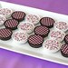 1 Doz HEARTS, SWIRLS, and DOTS Designer Chocolate Covered Oreos -Birthday Party Favor Girl Boy Insect Bug Picnic Garden