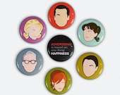 Mad Men Magnets 7 original illustrated Sterling Cooper magnets
