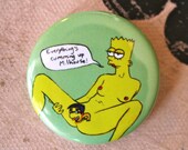 1.5" Cumming up Milhouse Bart Pinback Button Limited Edition