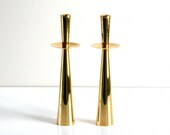 Mid Century Gorham Brass Candlesticks