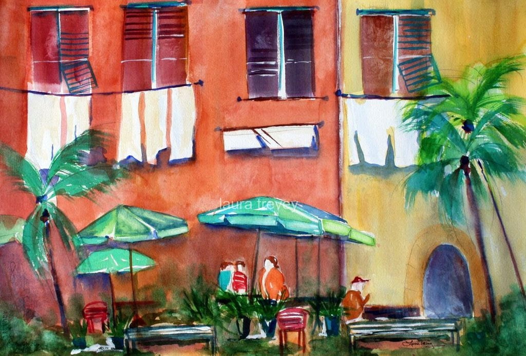 Laundry Day Watercolor Print