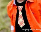 Childrens Clothing.. Boys Applique Tie Tee Sunshine Plaid.....The SkyLark Collection... boutique childrens clothing