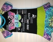 BUTTERFLY...TOTAL GIRL....super cool funky recycled upcycled repurposed pieced  dress or tunic size 8/9