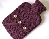 Bramble hot water bottle sweater / cover - 100 per cent Scottish Wool by ACrookedSixpence - READY TO SHIP