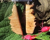 Long  Gnarley Birdseye Maple Wood Earrings- Reclaimed Wood Earrings...102