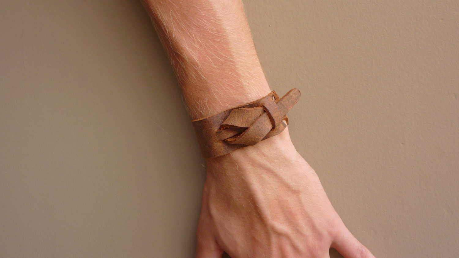 Safari Brown Leather Cuff / Bracelet
