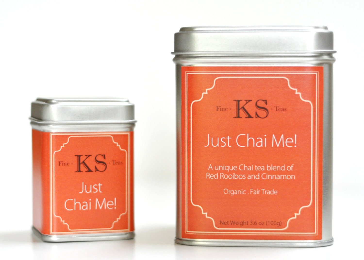 100g Just Chai Me. Chai Tea. A delicate blend of red rooibos and cinnamon. Spiced Chai Organic Loose Leaf Teas Orange Herbs and Spices.
