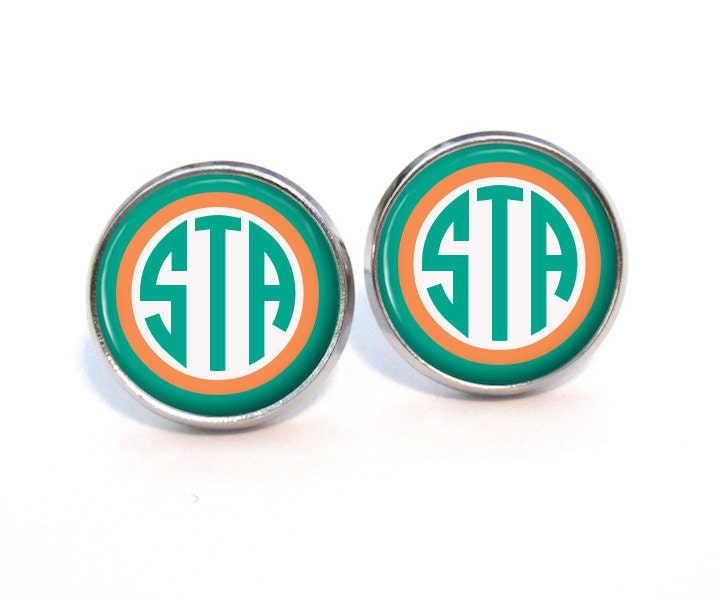Monogram Stud Earrings  (410)