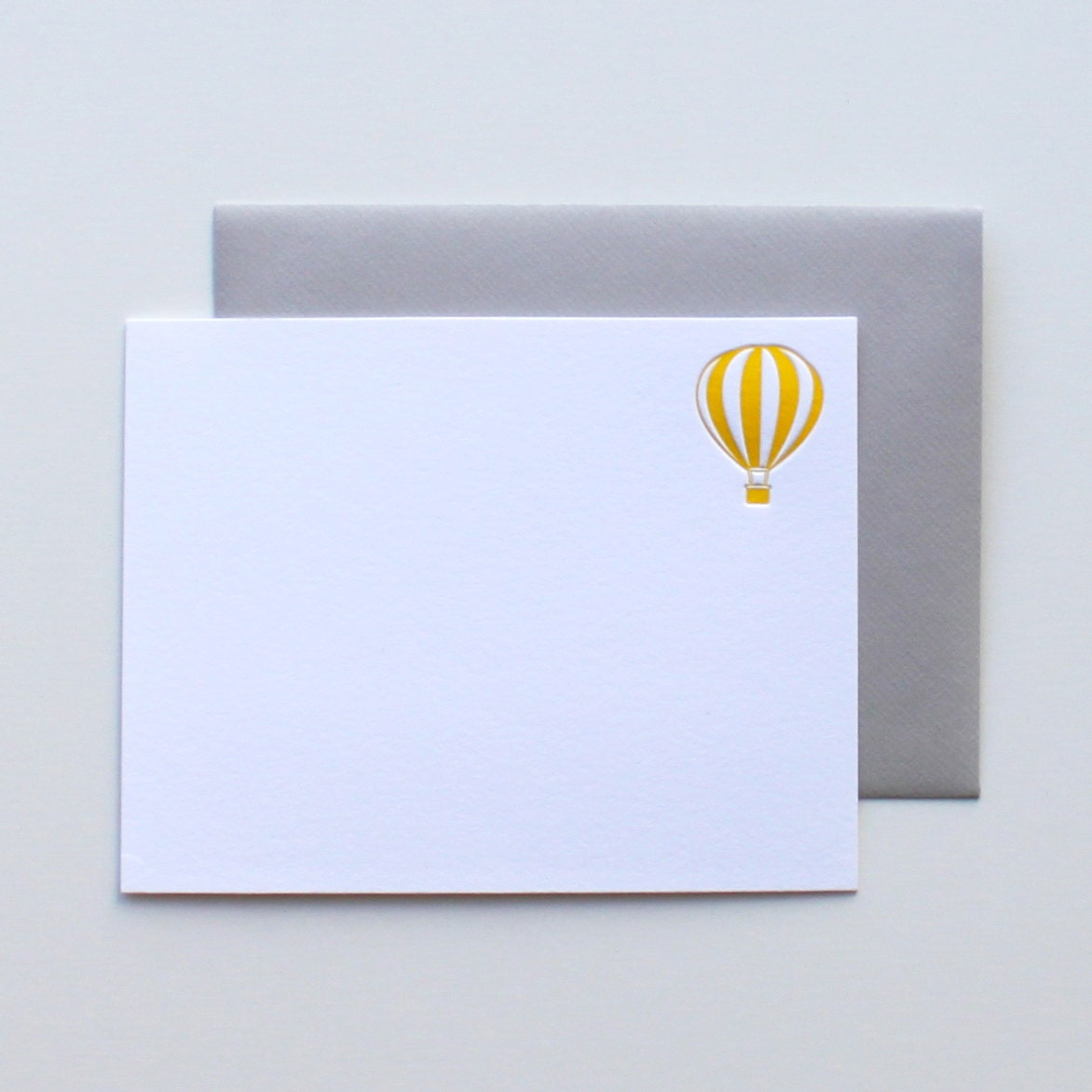 letterpress hot air balloon notecards