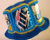 Crocheted Beer Can Hat - Miller Lite
