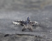 Starfish Rope RIng, Summer jewelry, Beach jewelry, Ocean Jewelry, Twisted band, gifts for her