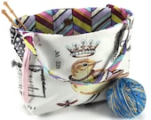 Knitting Project Bag Crochet Tote - Wing Study