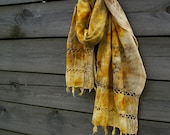 Cotton scarf  eco dyed