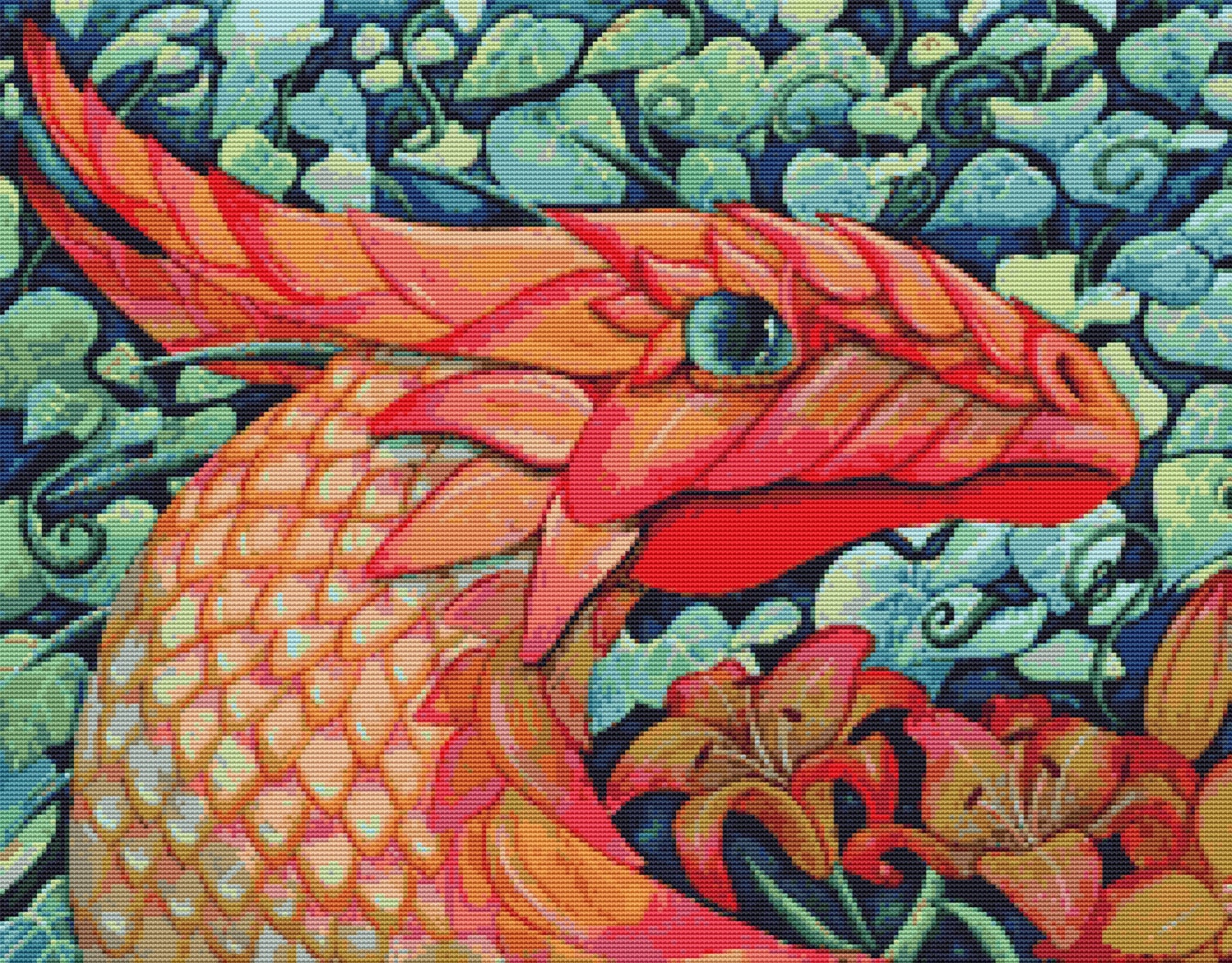 Modern Cross Stitch Kit 'Summers Peaceful Repose' By Carla Morrow - Dragon NeedleCraft Kit