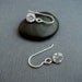 silver cubic zirconia earrings. small dangle. diamond alternative. clear crystals. everyday. sterling drops. simple round 6 mm CZ earrings