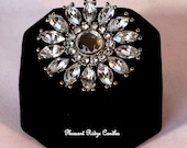 Rhinestone Brooch Wedding Bride Sparkle Bling Pin Vintage