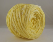 Hand Dyed T Shirt Yarn- Washed Lemon 60 Yards