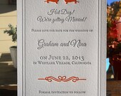 Letterpress Save the Date cards