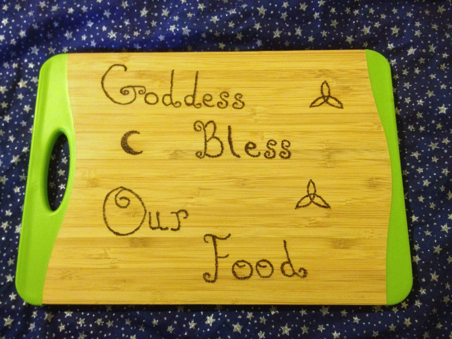 Goddess Bless Bamboo Cutting Board