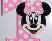Iron On Applique - Birthday Number with Smiling Mini