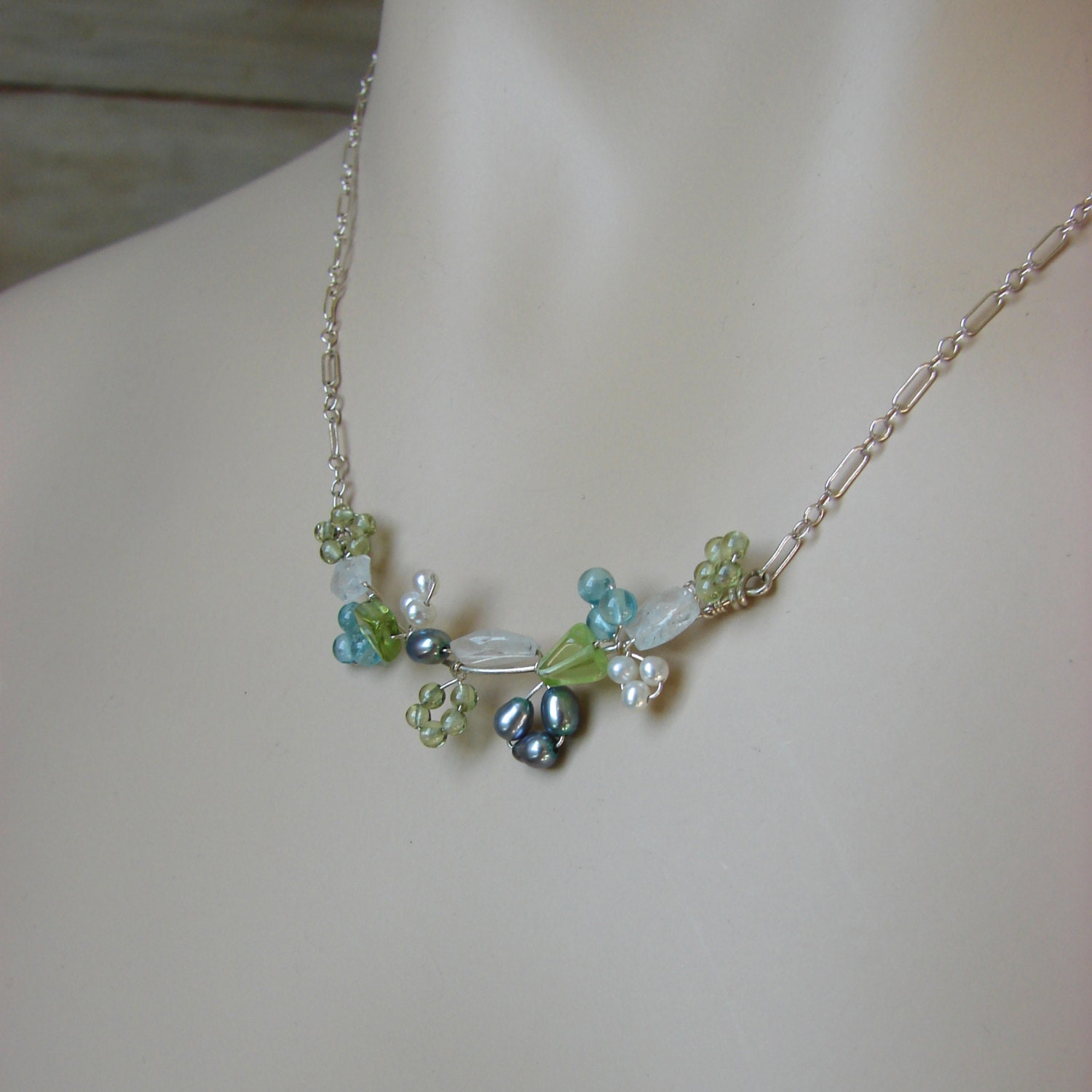 Floral Garland Necklace for Bridesmaids, Flower Girl, Wedding Party